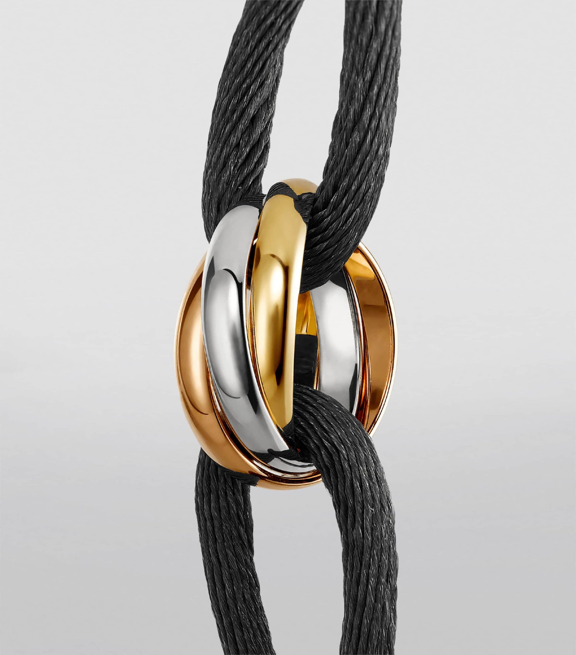 White, Yellow and Rose Gold Trinity Bracelet