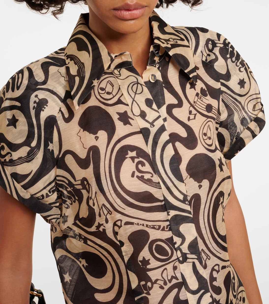 Zimmermann - Matchmaker printed linen and silk blouse