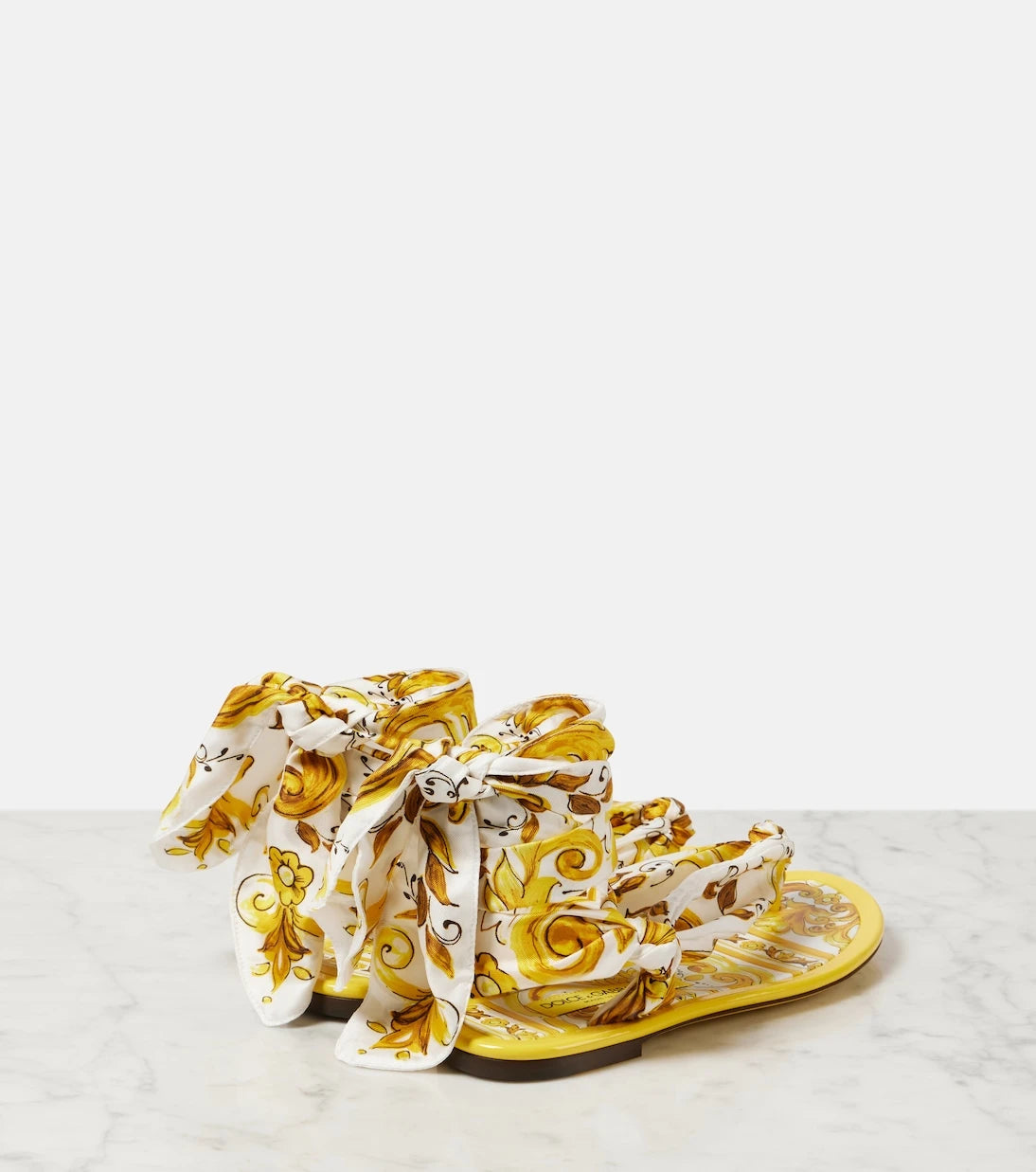 Dolce&Gabbana - Printed silk twill sandals