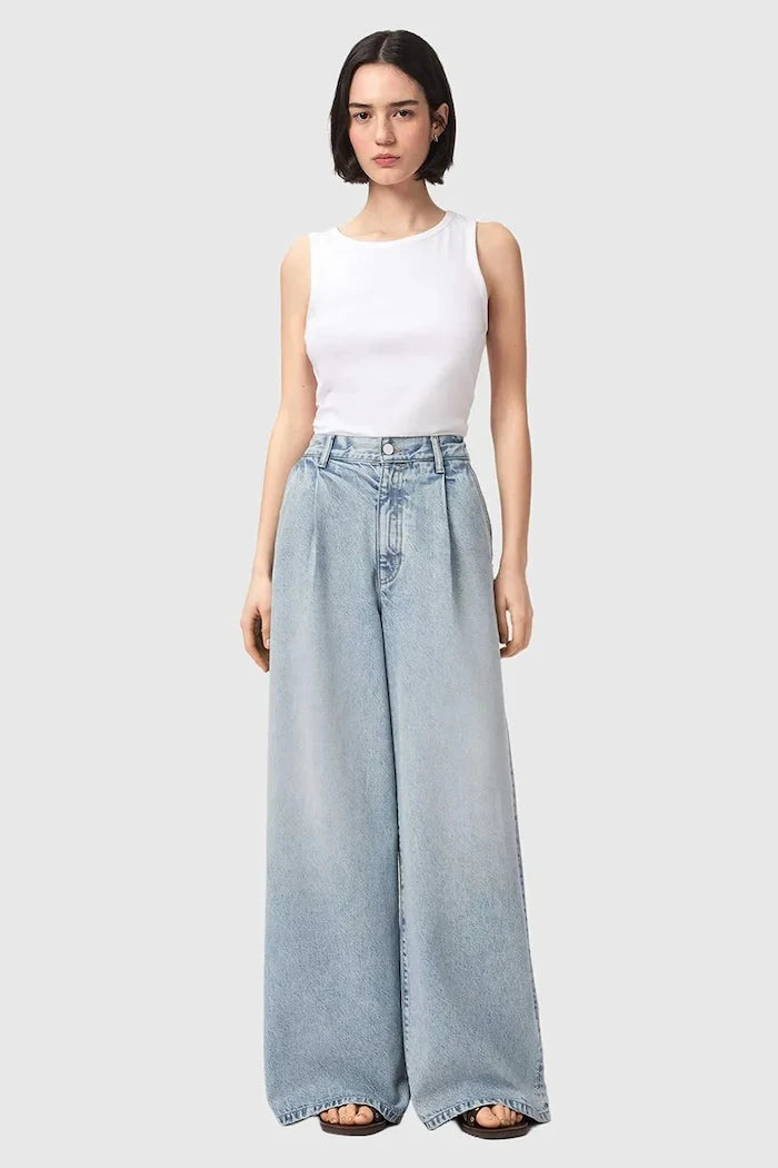 AllSaints дънки wide leg дамски HAZE