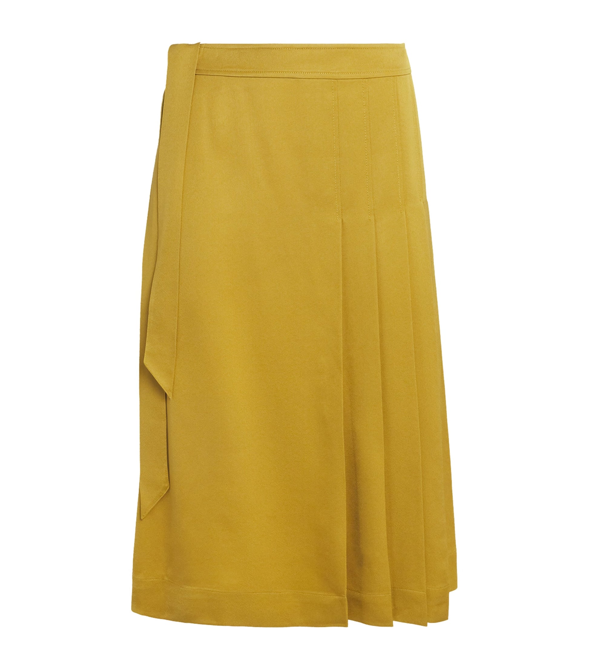 Joseph Brown Crepe Jeanne Pleated Mini Skirt