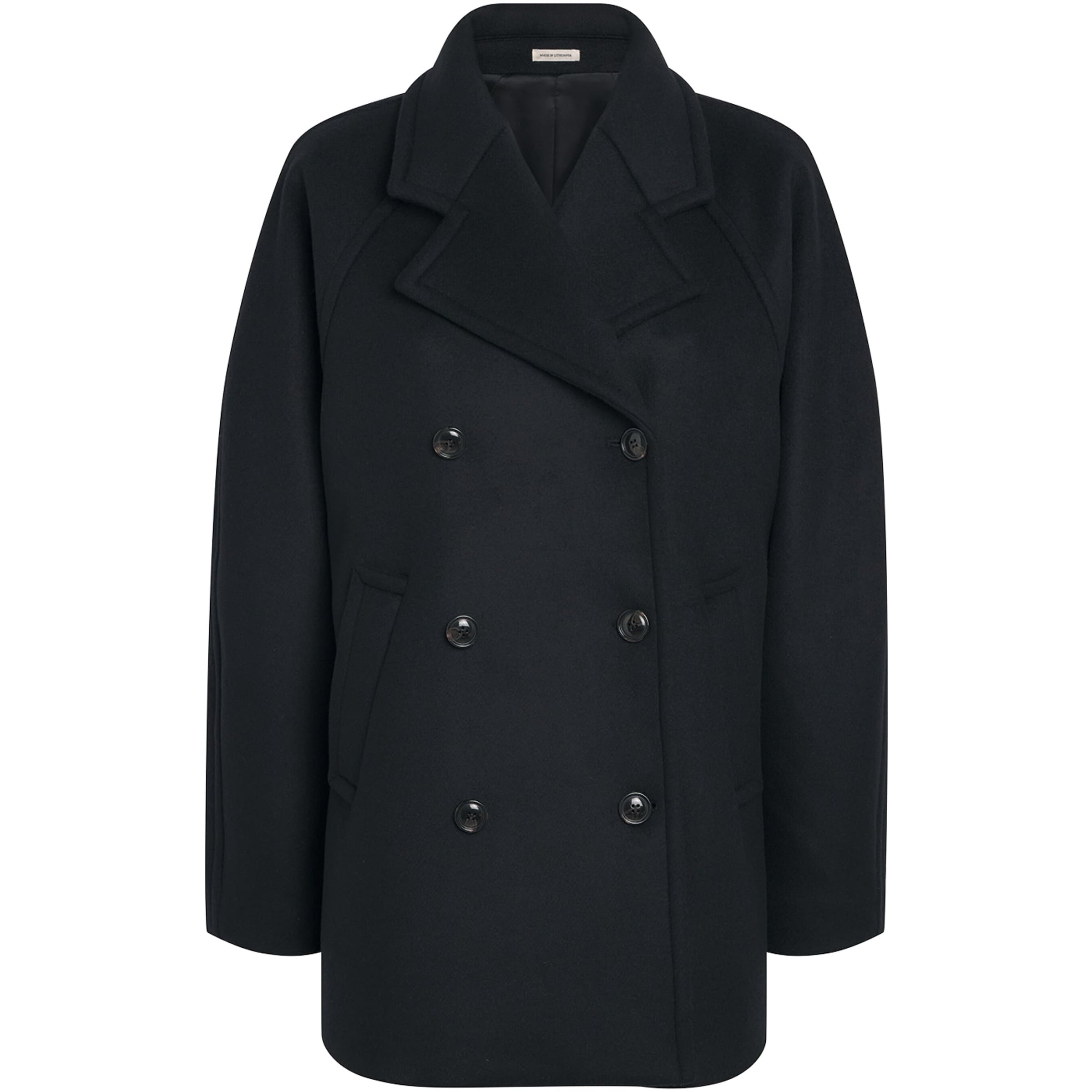 Black Wool Celo Pea Coat