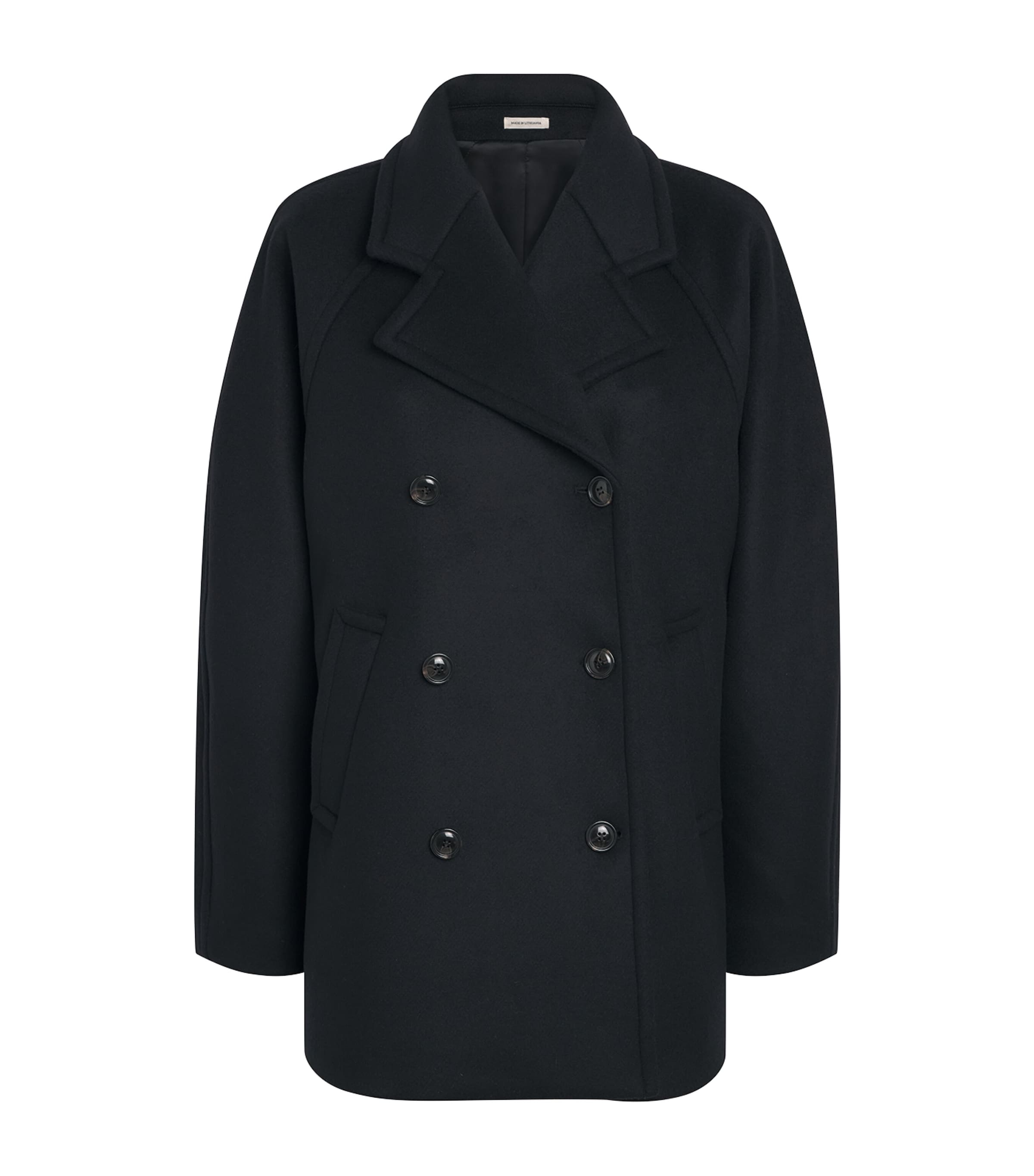 Black Wool Celo Pea Coat