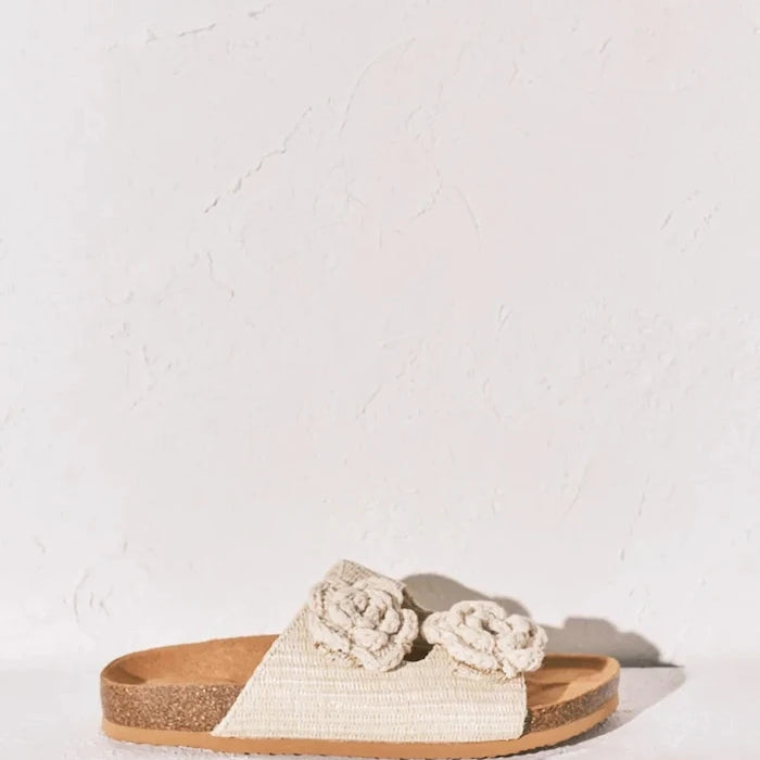 women'secret чехли дамски MMT FLOWER BIO ECRU