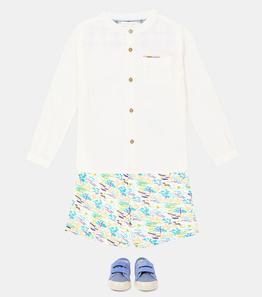 Louise Misha - Aliki printed cotton shorts