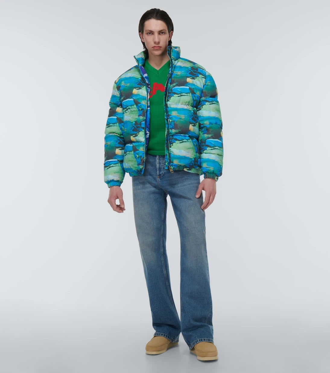 ERL - Quilted printed down jacket