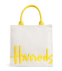 Yellow Small Cotton Logo Tote Bag