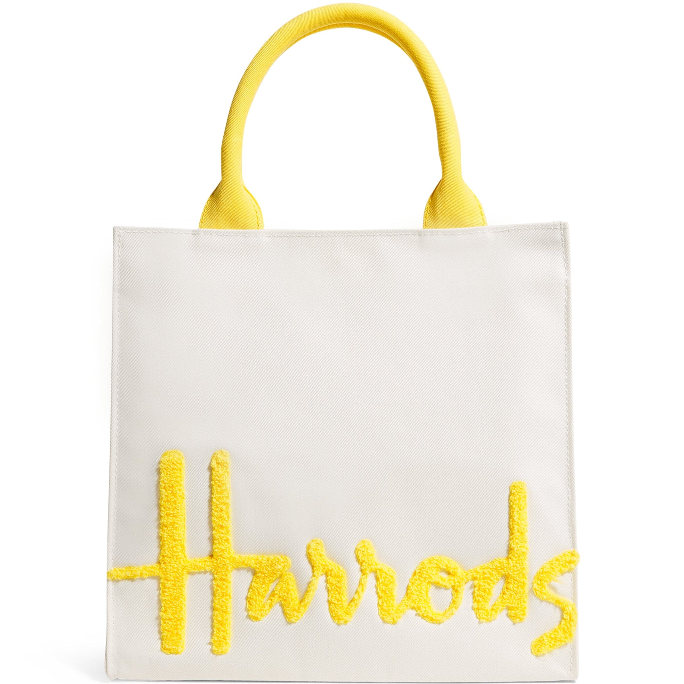 Yellow Small Cotton Logo Tote Bag