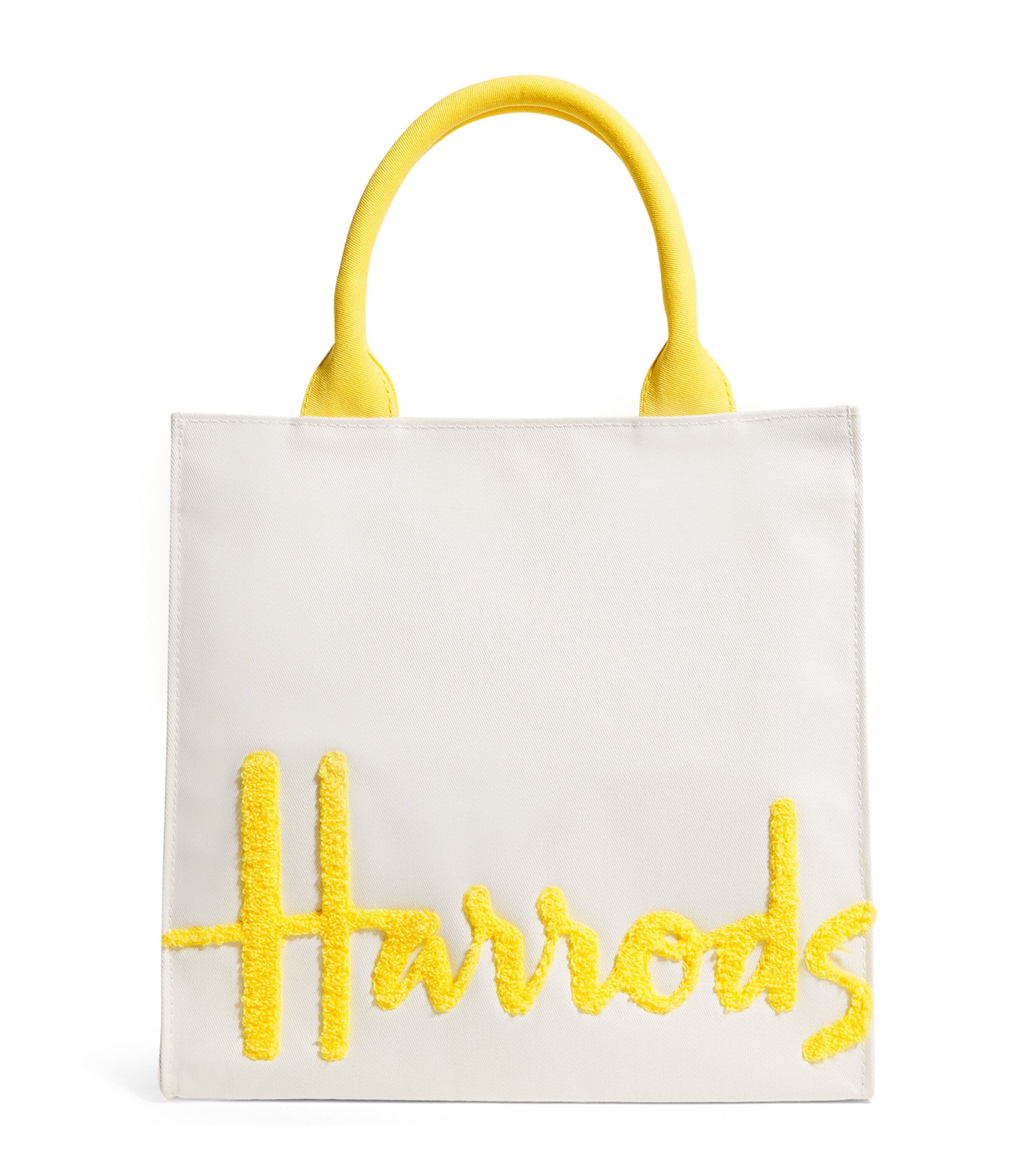 Yellow Small Cotton Logo Tote Bag