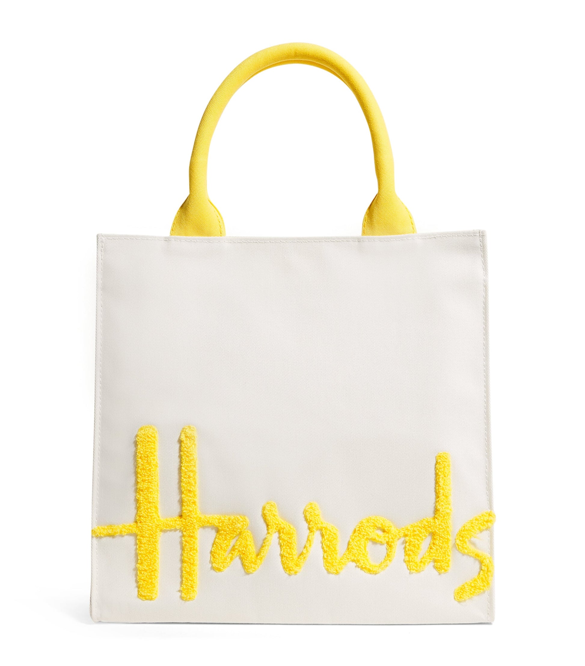 Yellow Small Cotton Logo Tote Bag
