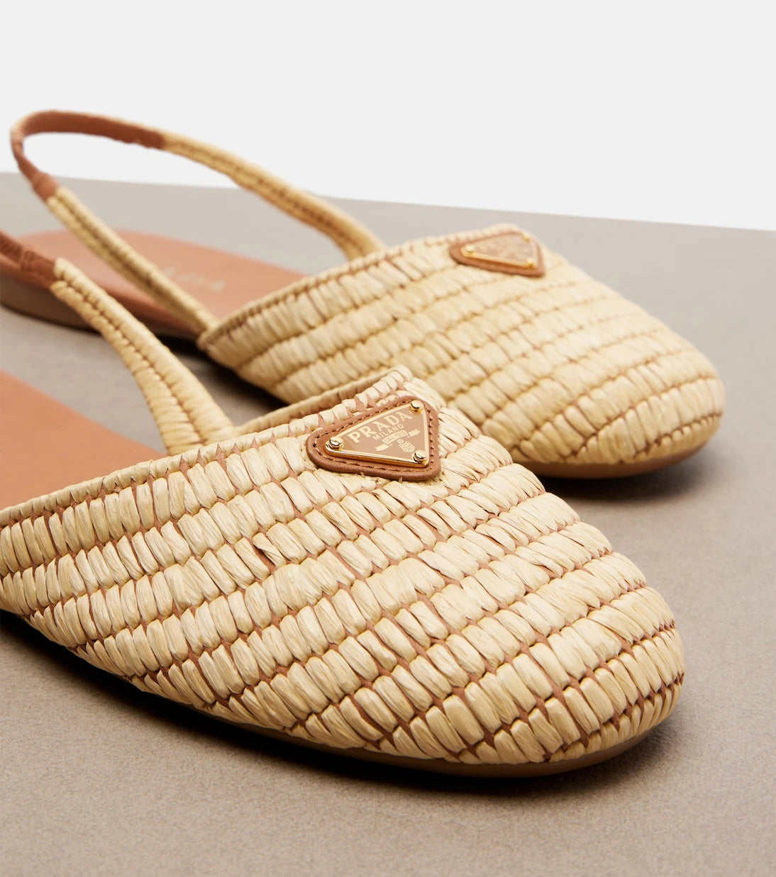 Prada - Crochet slingback flats