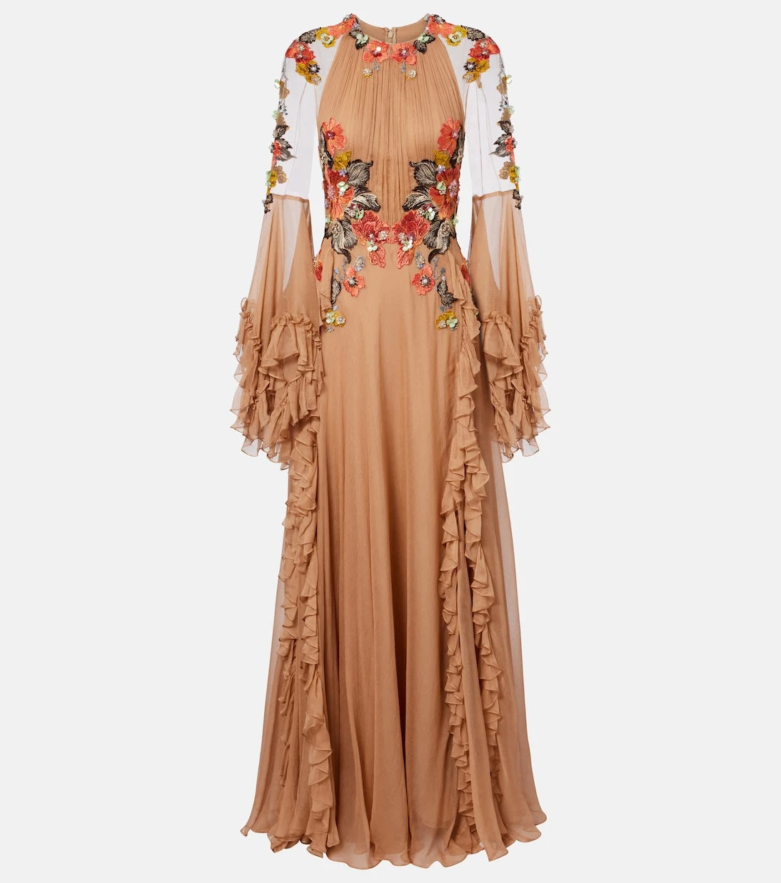 Costarellos - Zilara embellished silk georgette gown