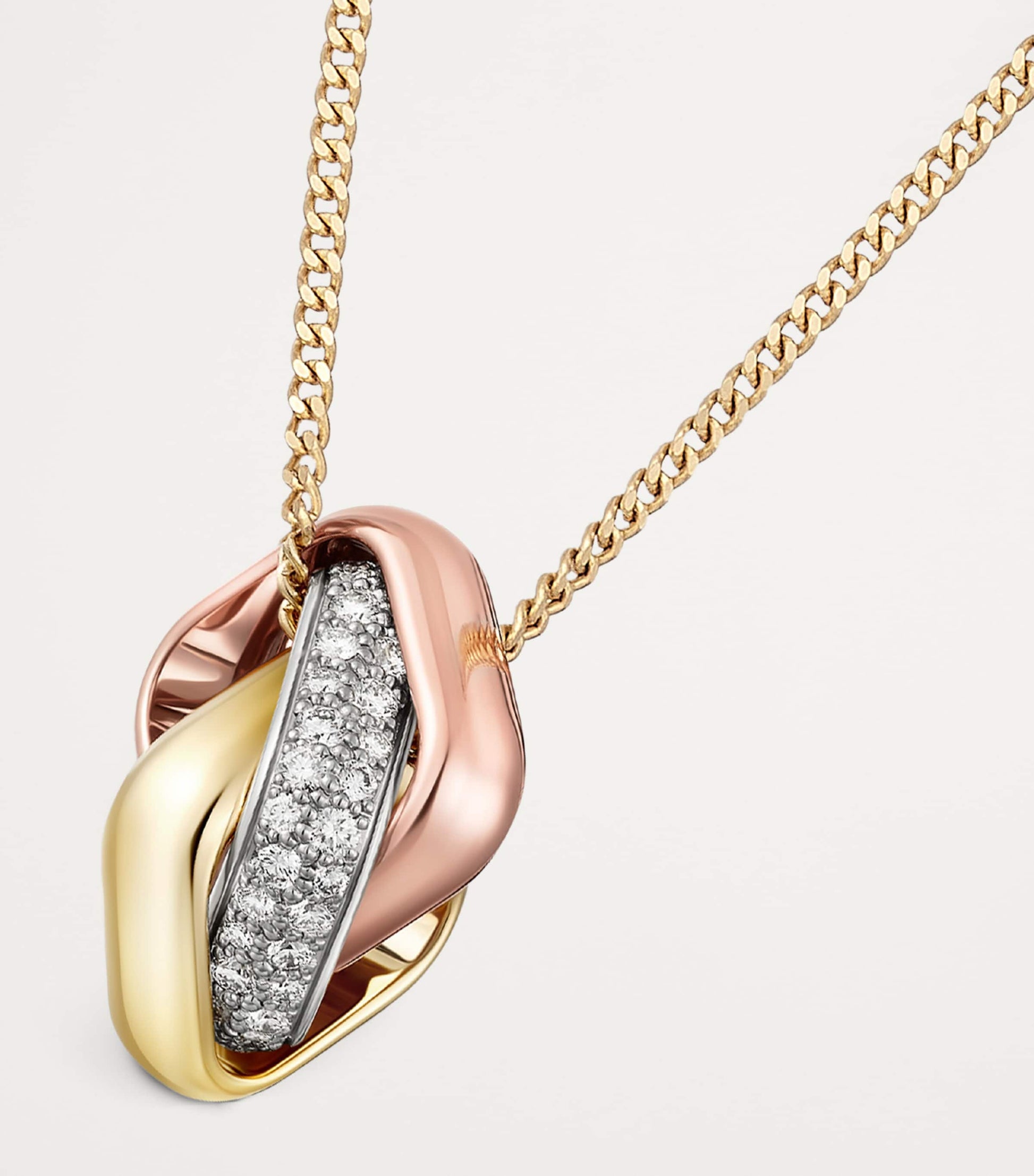 Cartier Gold and Diamond Trinity Necklace