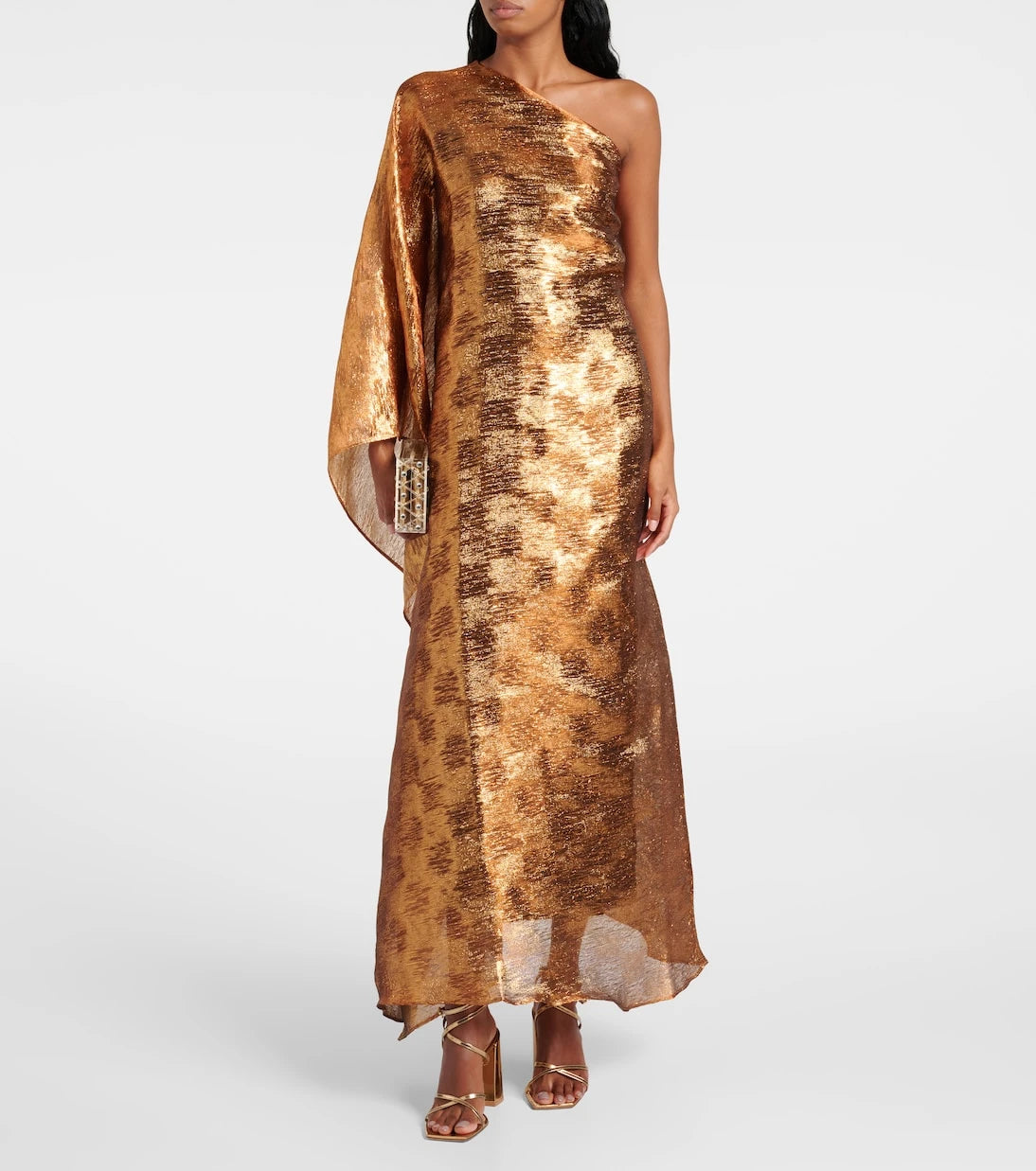 Taller Marmo - Betsy one-shoulder fil coupé gown