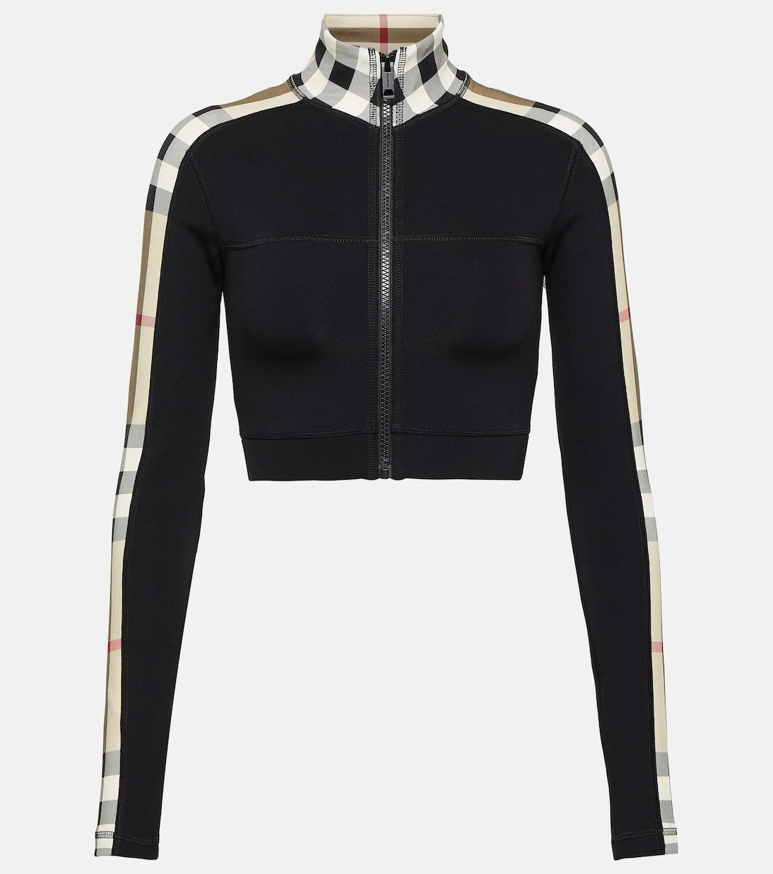 Burberry - Burberry Check technical jersey track jacket