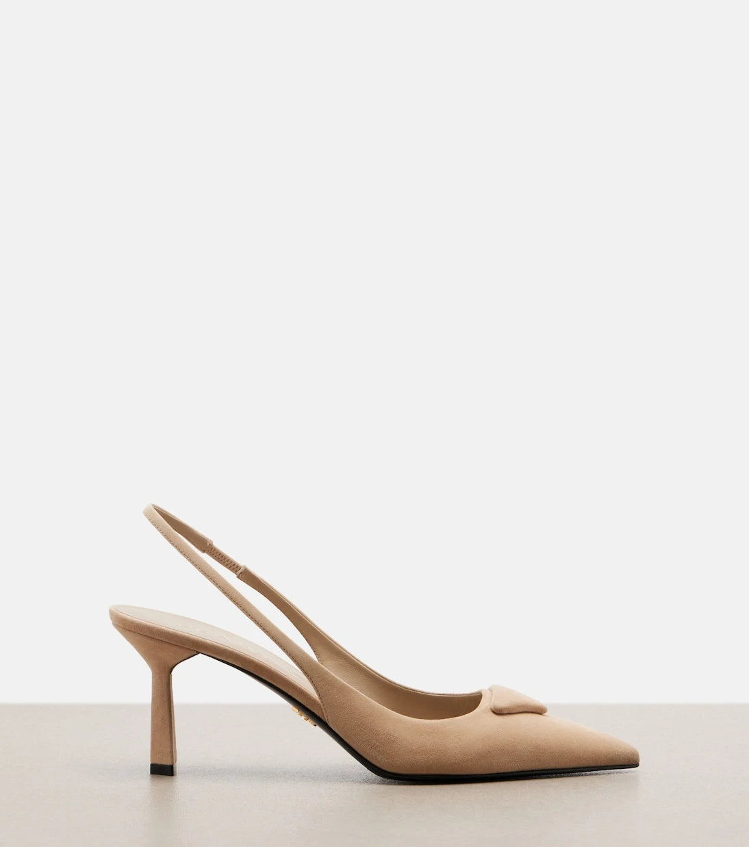 Prada - Suede slingback pumps