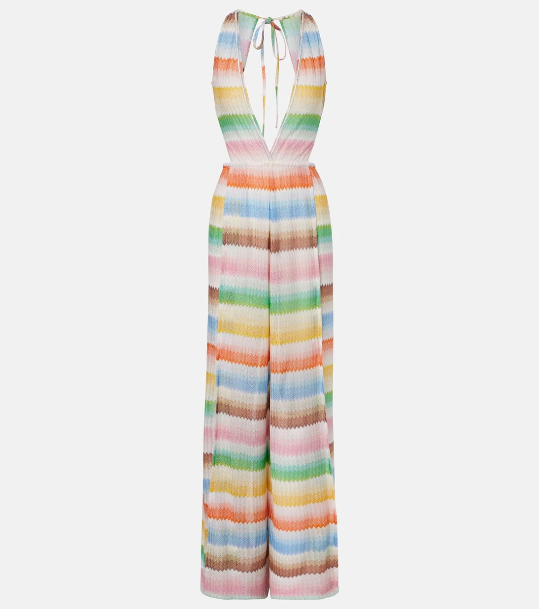 Missoni - Zigzag open-back lamé jumpsuit