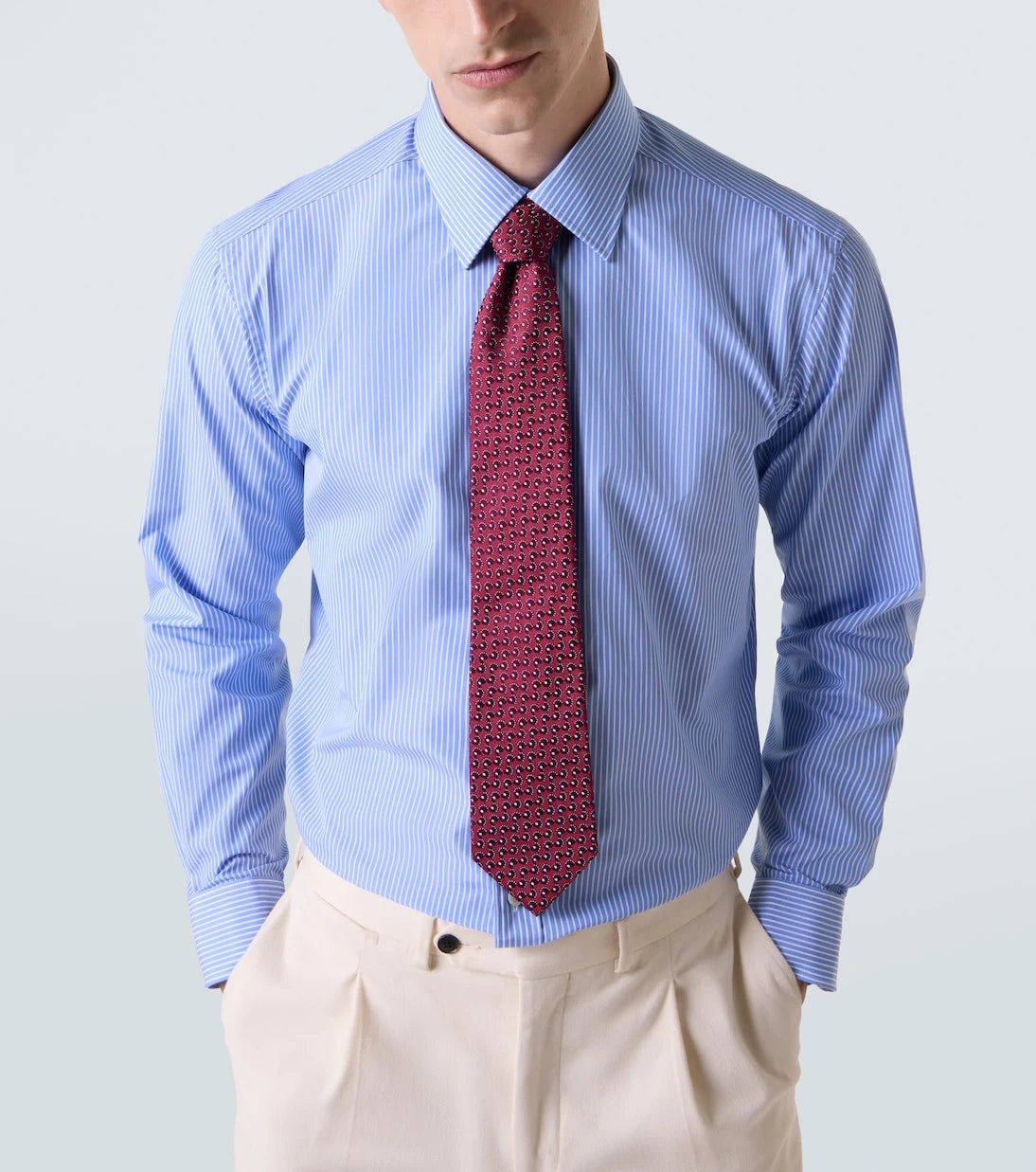 Charvet - Striped cotton poplin shirt
