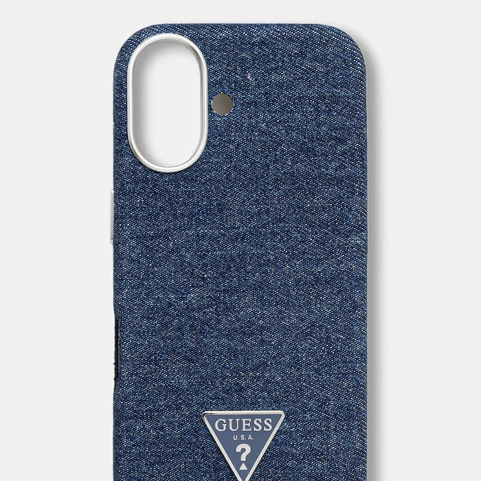 Guess кейс за телефон от деним iPhone 16