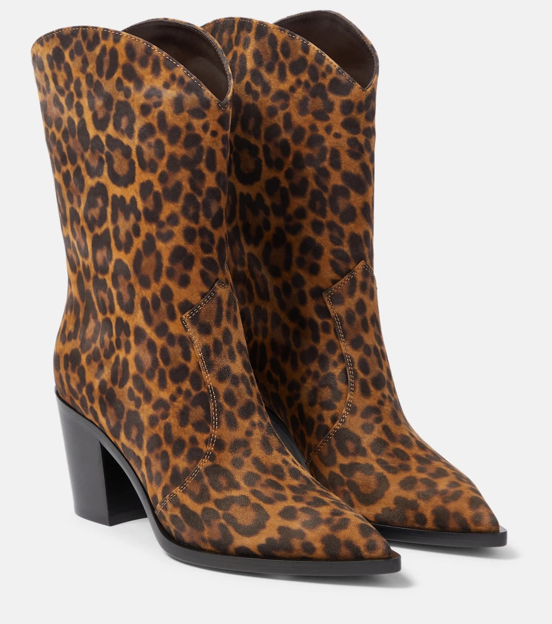Gianvito Rossi - Denver leopard-print leather boots