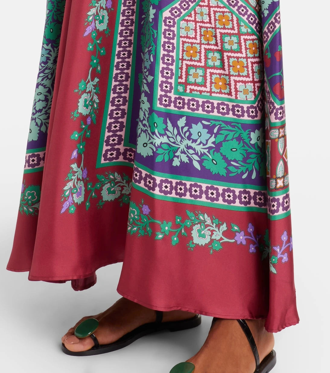 La DoubleJ - Magnifico printed silk maxi dress