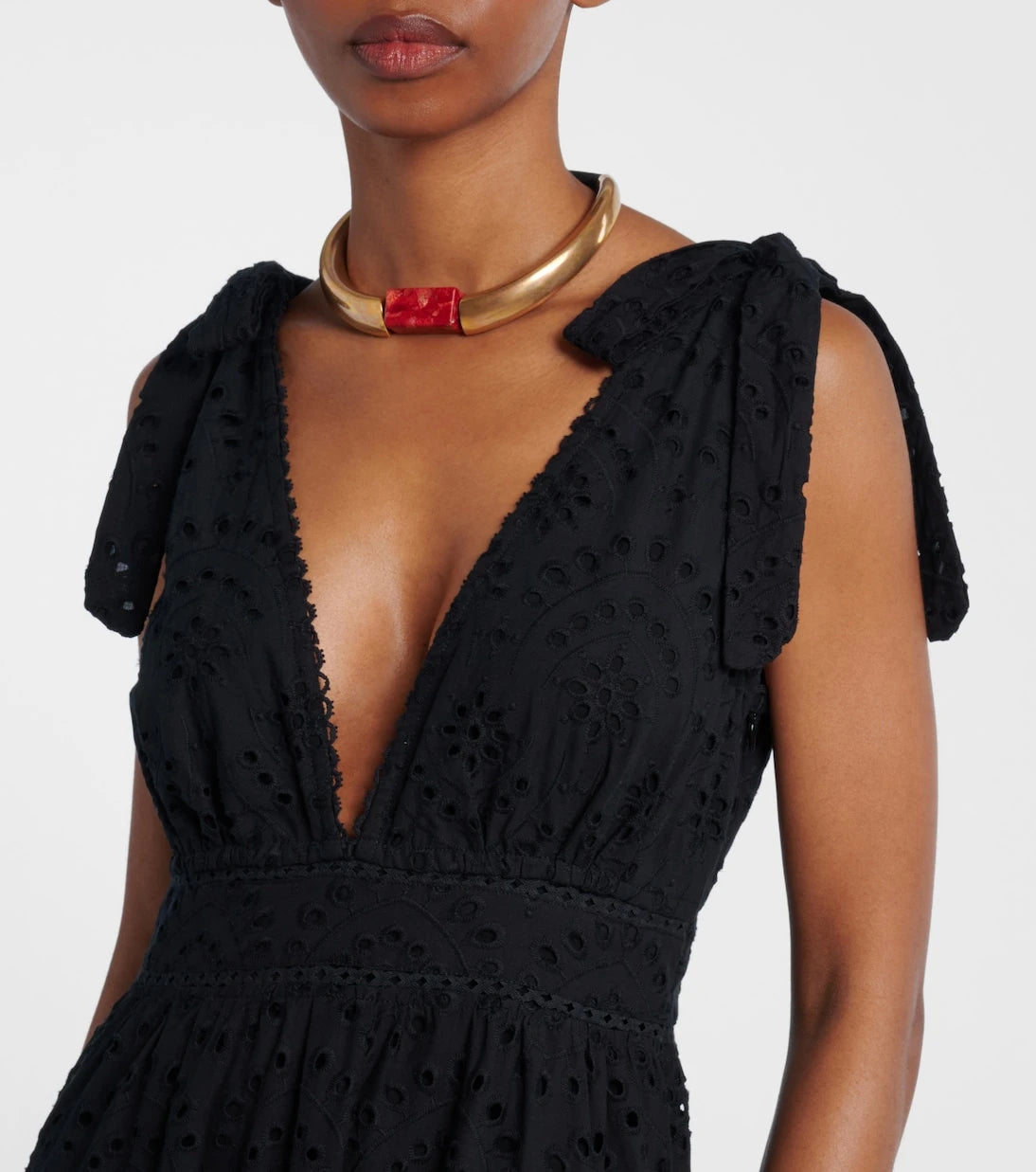 Poupette St Barth - Perla embroidered cotton maxi dress