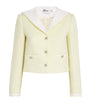 Self-Portrait Yellow Boucle Contrast-Collar Jacket