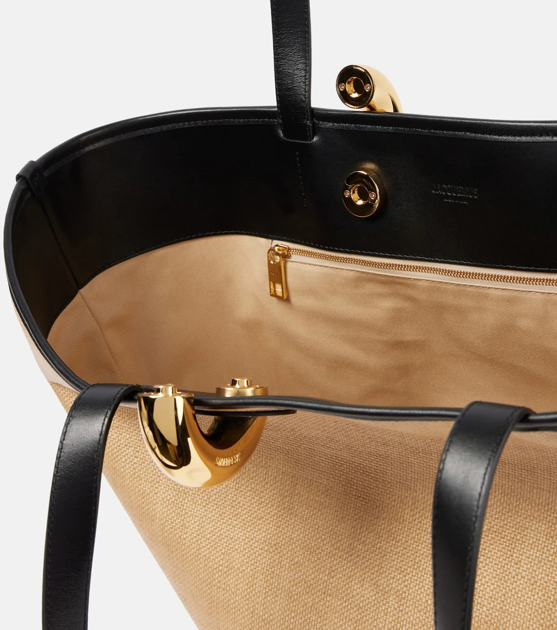 Jacquemus - Le Bambola leather-trimmed basket bag