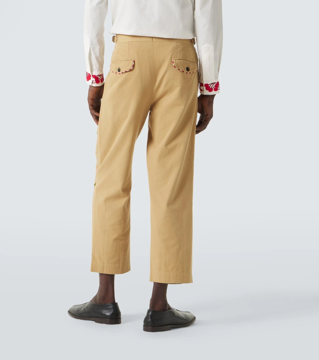 Bode - Feather Runner cotton straight pants