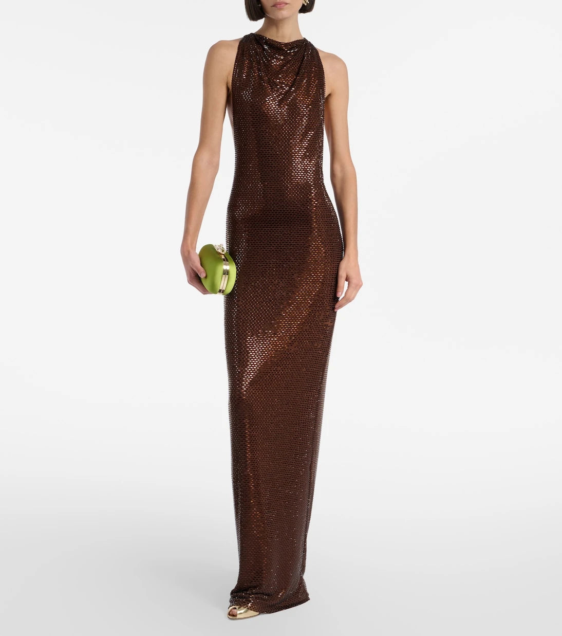 Self-Portrait - Rhinestone-embellished maxi dress