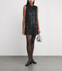 MAX&Co. Black Sequin Check Mini Dress