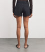PAIGE Black Raw-Hem Archie Denim Shorts