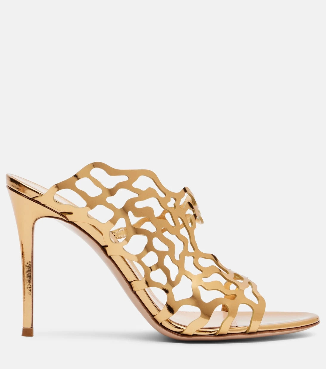 Gianvito Rossi - Metallic leather mules