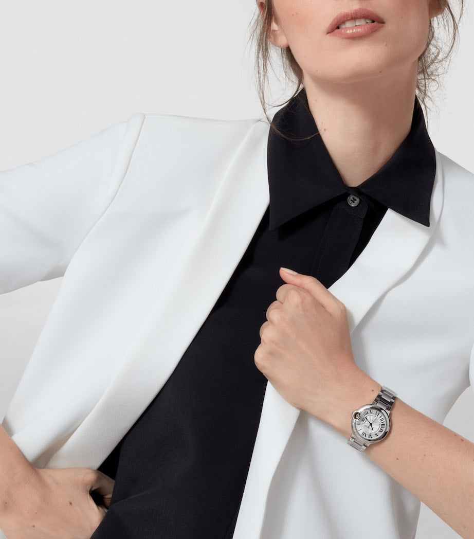 Stainless Steel Ballon Bleu de Cartier Watch 33mm