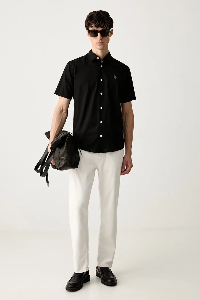 U.S. Polo Assn. Erkek Gömlek, Keten Karışımlı LINEN BLEND SS