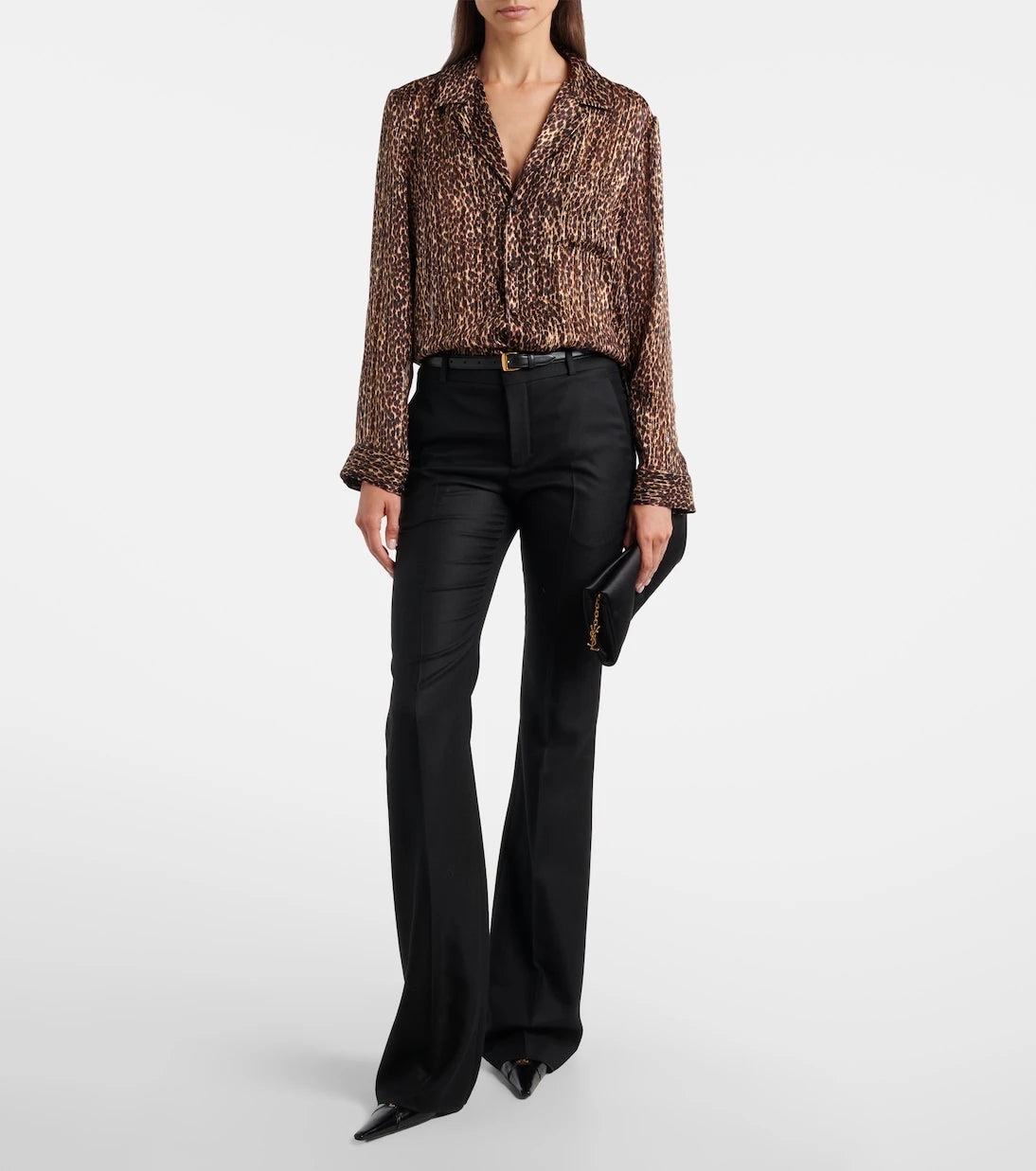 Saint Laurent - Cassandre satin clutch
