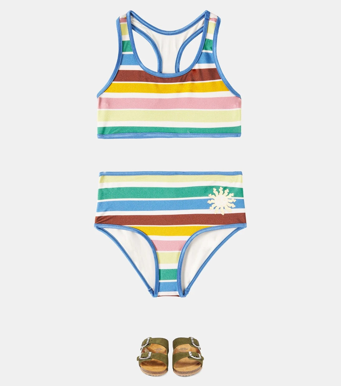 Zimmermann Kids - Everley striped racerback swimsuit