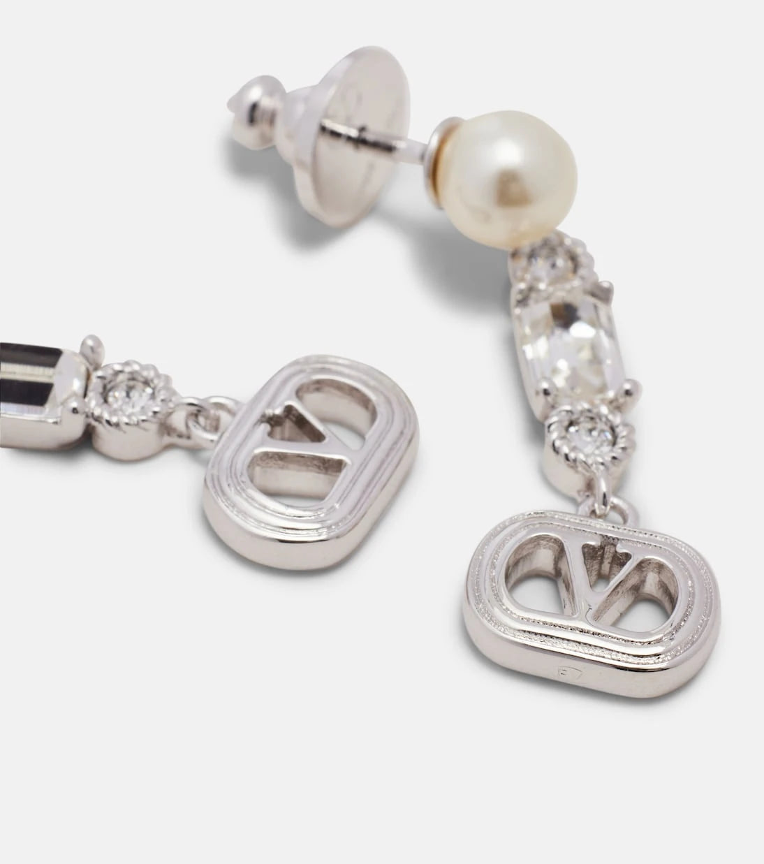 Valentino - VLogo Swarovski®-embellished drop earrings
