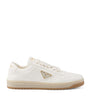 Prada Neutral Leather Downtown Sneakers