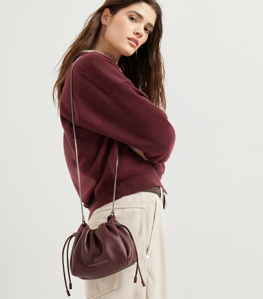 Mini Leather Mellow Bucket Bag
