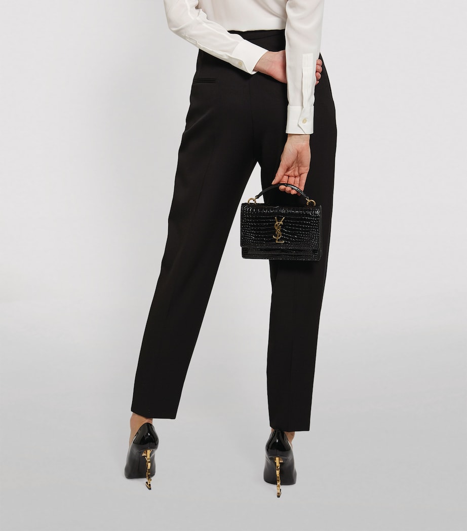 Saint Laurent Black Monogram Chain Wallet