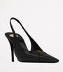 Saint Laurent Black Patent Leather Babylone Slingback Pumps 90