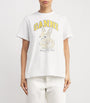 GANNI White Organic Cotton Bunny T-Shirt