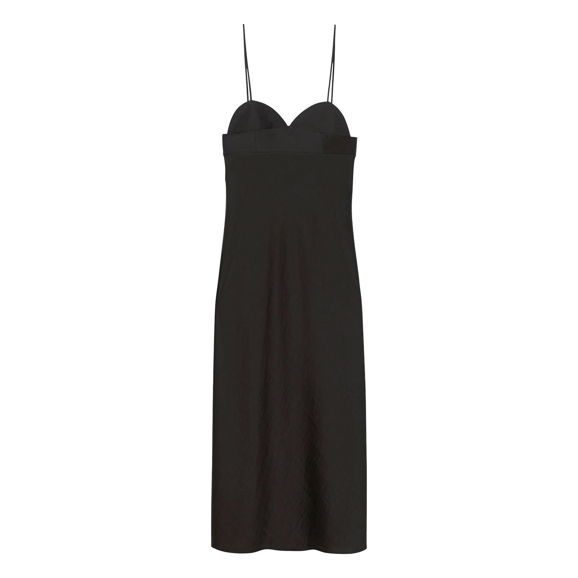 Cordera - Heart neckline dress | Black