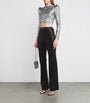 Paco Rabanne Silver Lace Crop Top