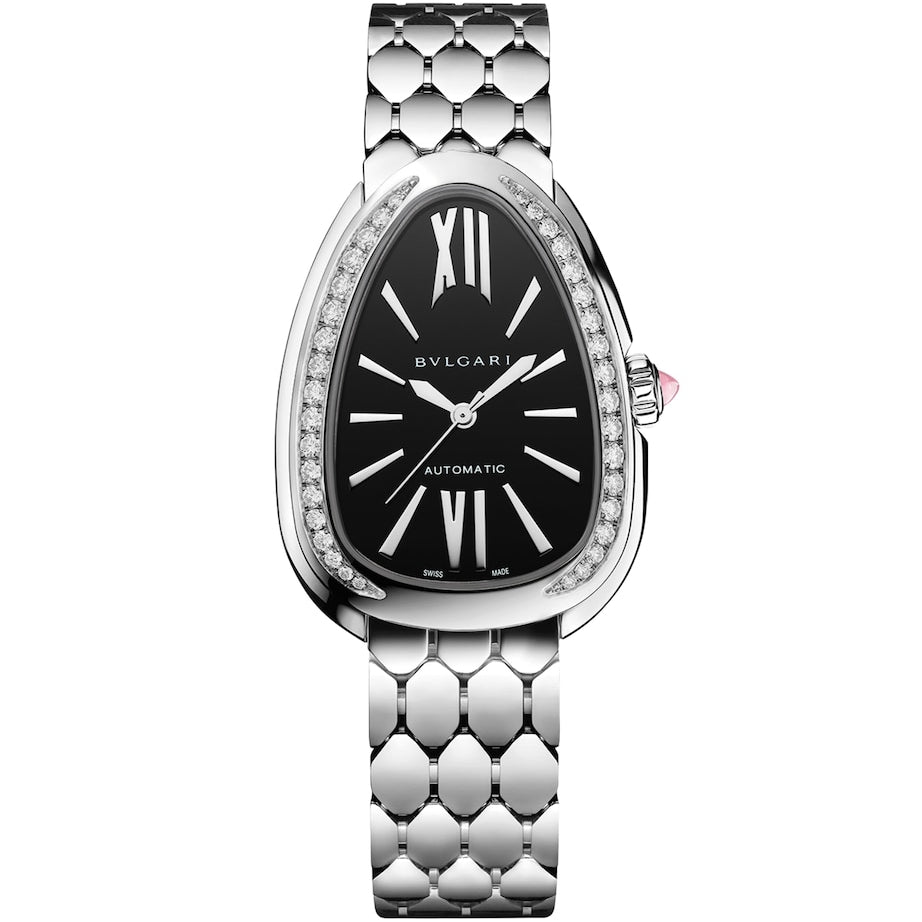Stainless Steel and Diamond Serpenti Seduttori Watch 34mm