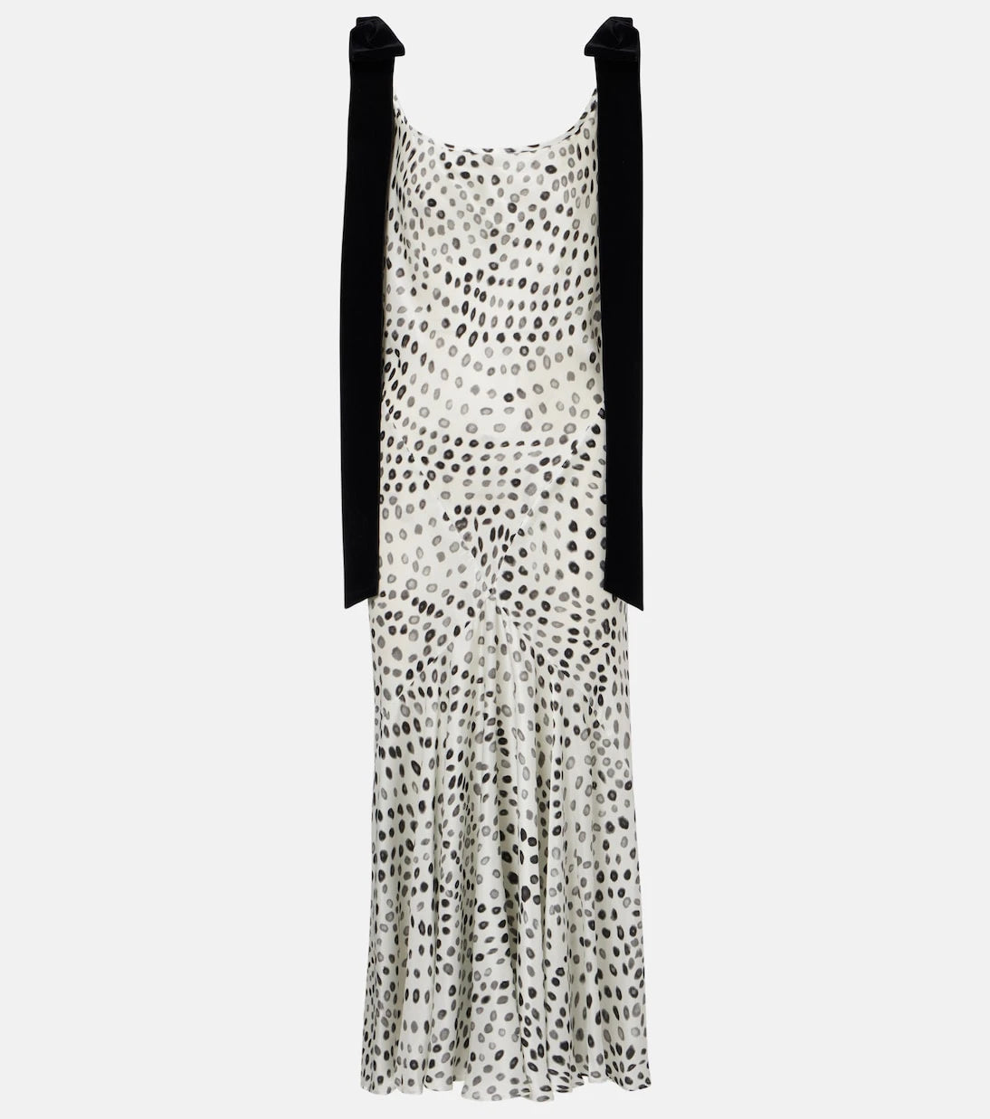 Nina Ricci - Polka-dot satin midi dress