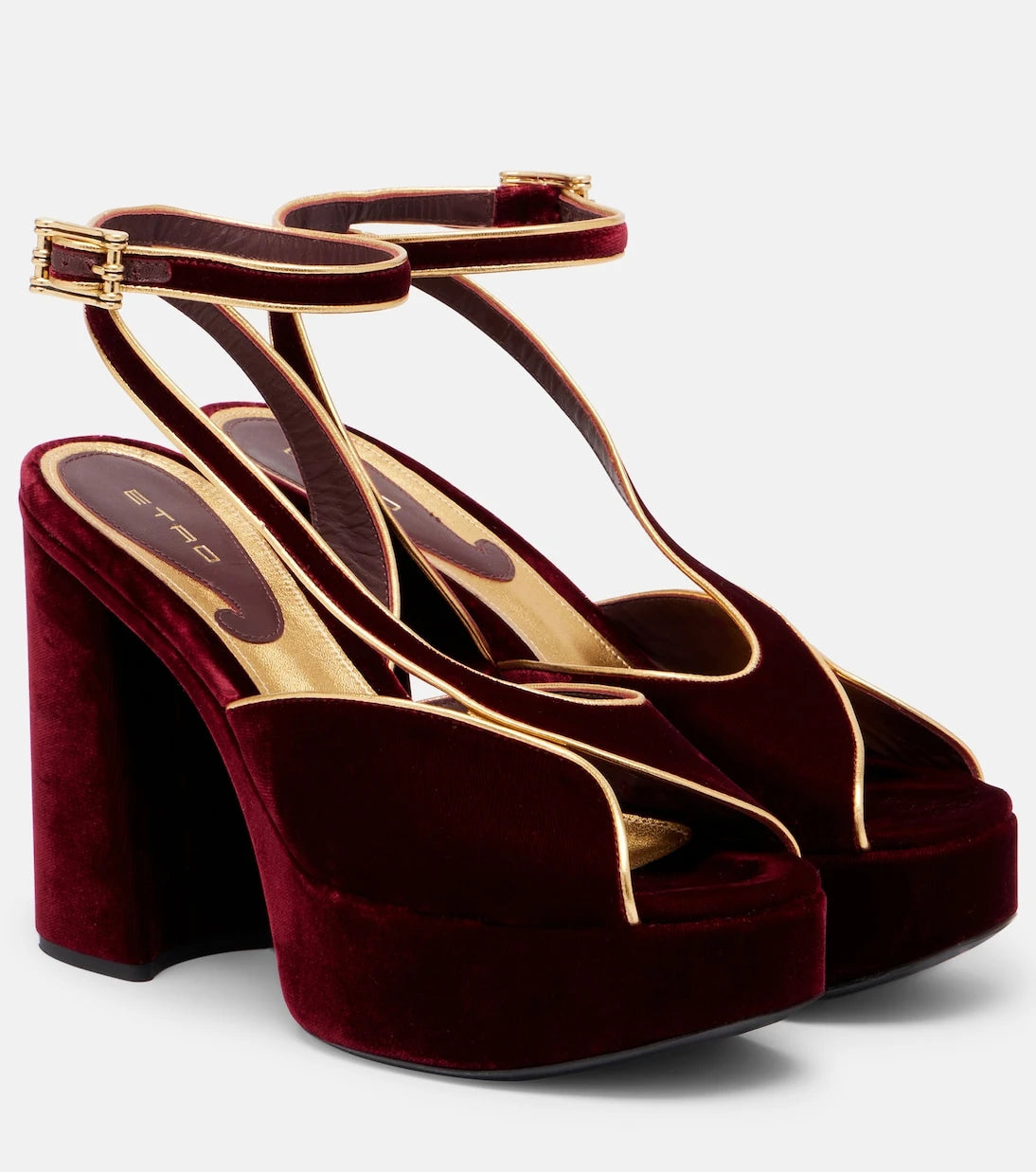 Etro - 120 velvet platform sandals