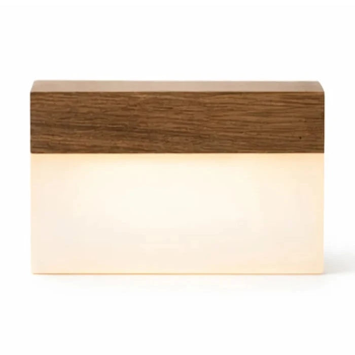 Gingko Design ceviz ağacından küçük LED lamba 8 x 2,5 x 6,6 cm