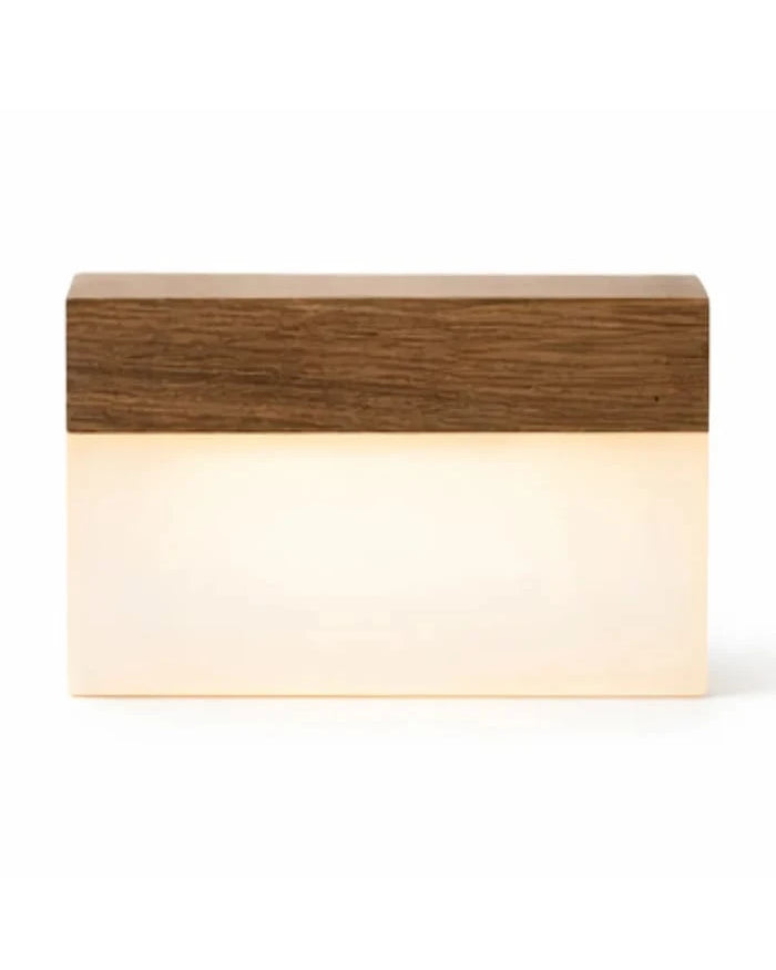 Gingko Design ceviz ağacından küçük LED lamba 8 x 2,5 x 6,6 cm